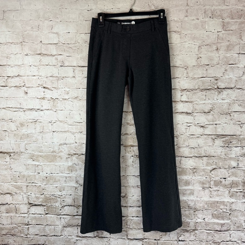 Betabrand Women's Size Small Charcoal Grey Pants Rayon Nylon Spandex Casual S Sm